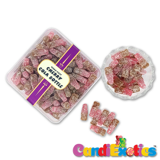 CandiExotics Veg Cherry Cola Bottle Gummy Candies - Delicious Cherry Flavor Jelly Candy Perfect for Kids and Adults alike (500gm)