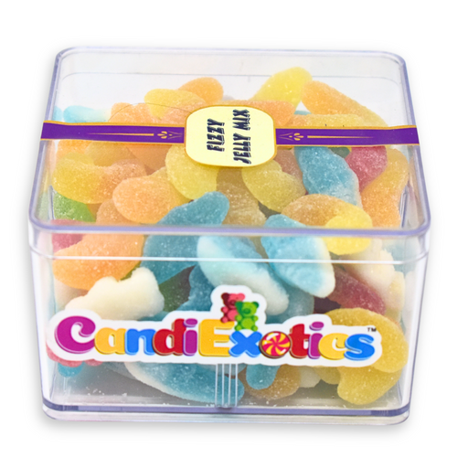 CandiExotics Fizzy Jelly Mix Shaped Gummy Candies - Assorted Fruit Flavored Jelly Candy Perfect for Kids and Adults alike (250gm)