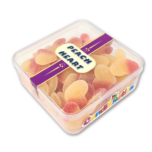 CandiExotics Peach Heart Shaped Gummy Candies - Sweet Peach Flavored Jelly Candy Perfect for Kids and Adults alike (500gm)