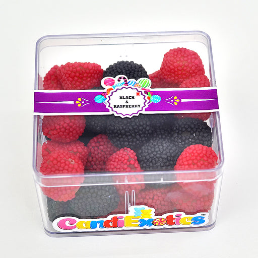 CandiExotics Gummy Candies - Black Raspberry Shaped Fruit Flavored Jelly Candy Perfect for Kids and Adults alike (250gm)