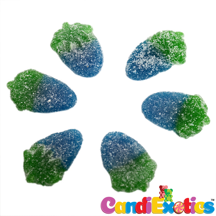 CandiExotics Veg Fizzy Blueberry Flavored Gummy Candies - Fruit-Infused Jelly Candy Perfect for Kids and Adults alike (250gm)