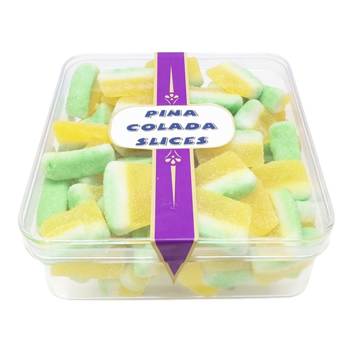 CandiExotics Pina Colada Slice Shaped Gummy Candies - Pineapple Flavored Jelly Candy Slices Perfect for Kids and Adults alike (500gm)