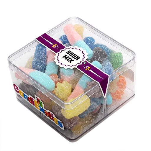 CandiExotics Veg Sour Mix Gummy Candies| Vegan Fruit Flavored Jelly Candy Perfect for Kids and Adults alike (250gm)