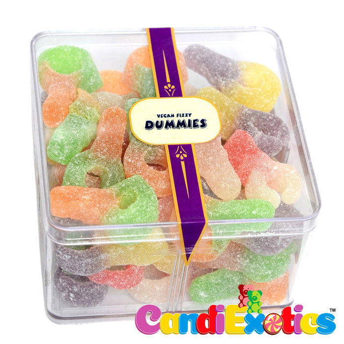 CandiExotics Veg Fizzy Dummies Gummy Candies Assorted Flavors Jelly Candy Perfect for Kids and Adults alike (250gm)