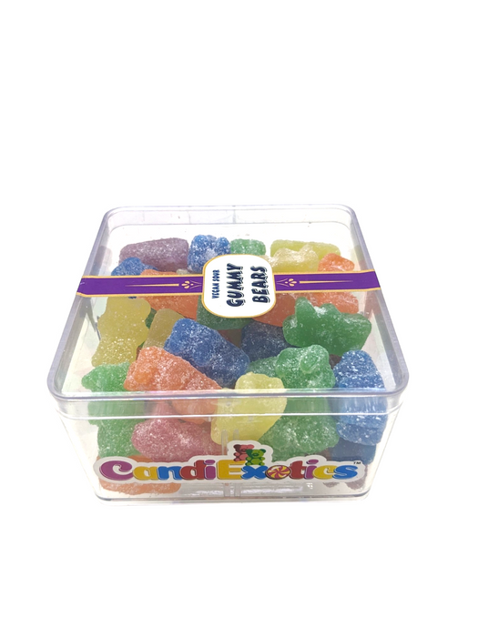 CandiExotics Vegan Sour Gummy Bear Gummy Candies - Fruit Flavored Jelly Candy Perfect for Kids and Adults alike (250gm)