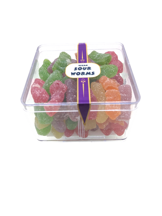 CandiExotics Vegan Sour Worms Gummy Candies - Fruit Flavored Jelly Candy Delight Perfect for Kids and Adults alike (250gm)